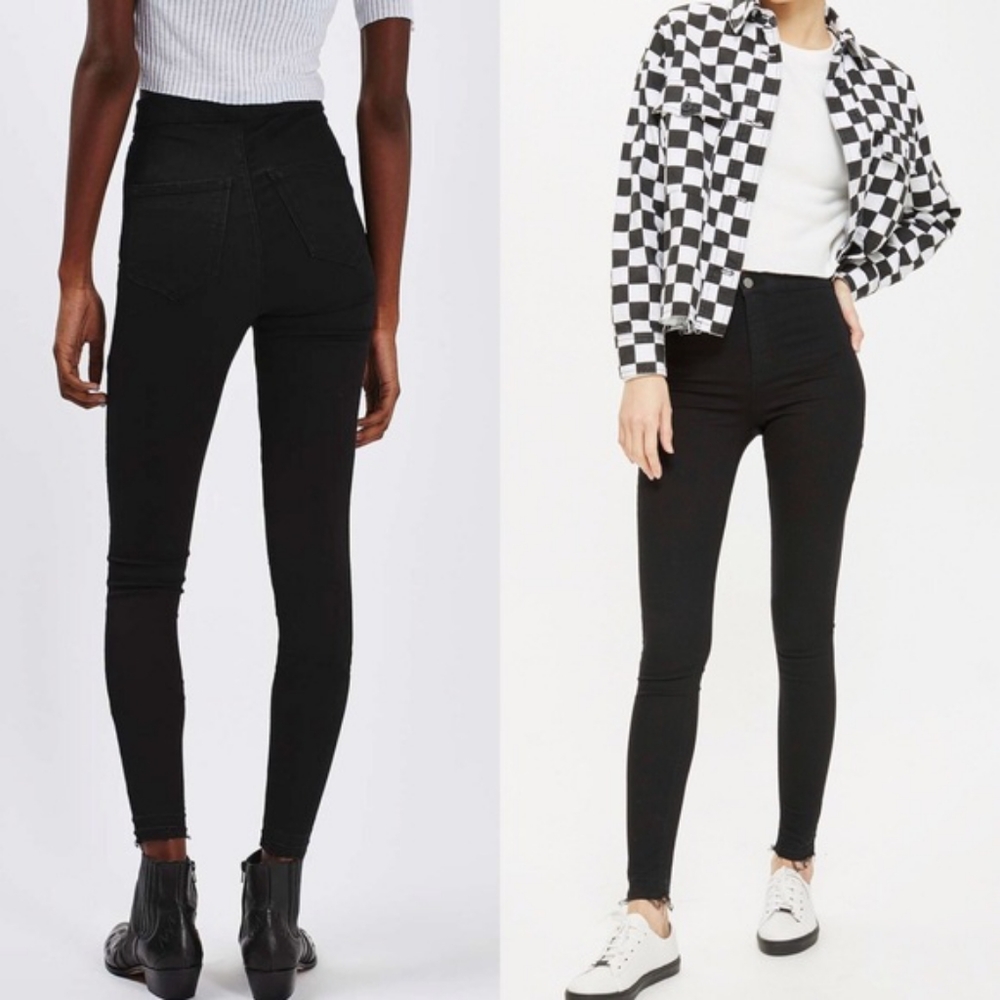 NWT Topshop Joni Skinny Raw Hem Jeans